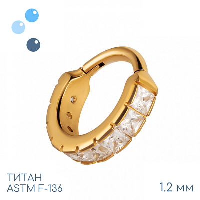 Кольцо-кликер Idol lite Gold 1.2 мм (16 G)